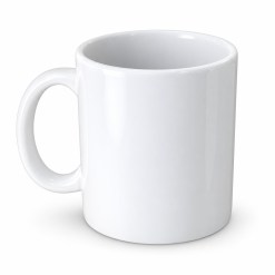 18OZ WHITE MUG op een studioachtergrond