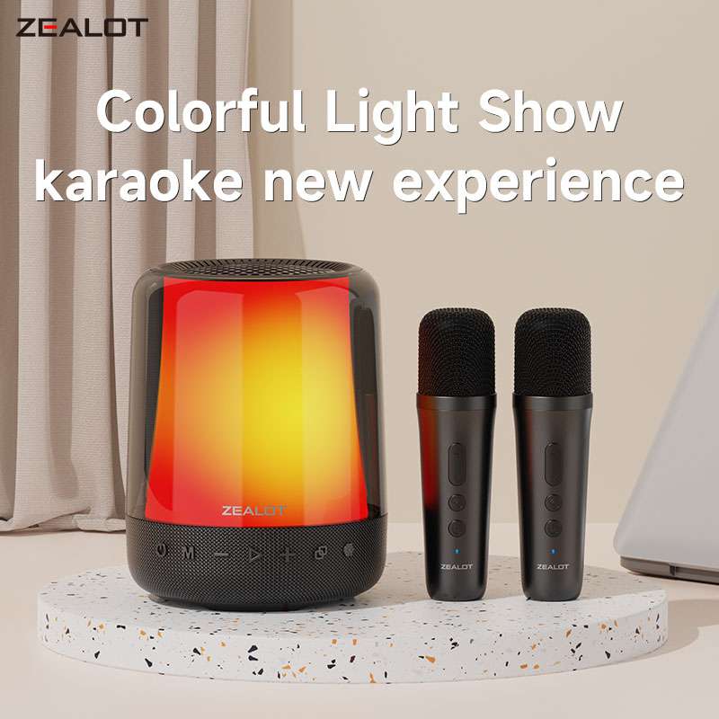 Zealot S66M – RGB-karaokespeaker met 2 microfoons – detail
