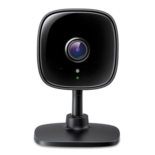 Officieel vooraanzicht van de zwarte Tapo C111 binnencamera